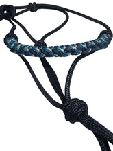 Cargar imagen en el visor de la galería, .Cabezada cuerda azul marino trenzada con marino/azul/gris