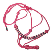 Cargar imagen en el visor de la galería, .Cabezada cuerda frambuesa trenzada con marino/Frambuesa/Rosa